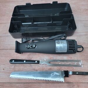 Electric Knife Set with Black Handle